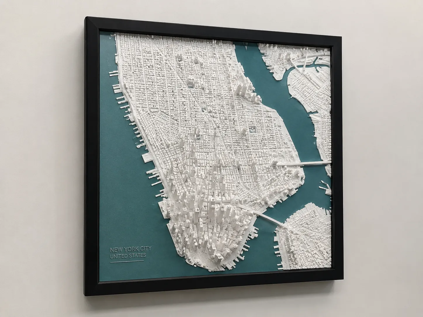 3D Terrain Map Wall Frame — Art & Decor 3D printed by NUQTAH3D in Riyadh, Saudi Arabia
