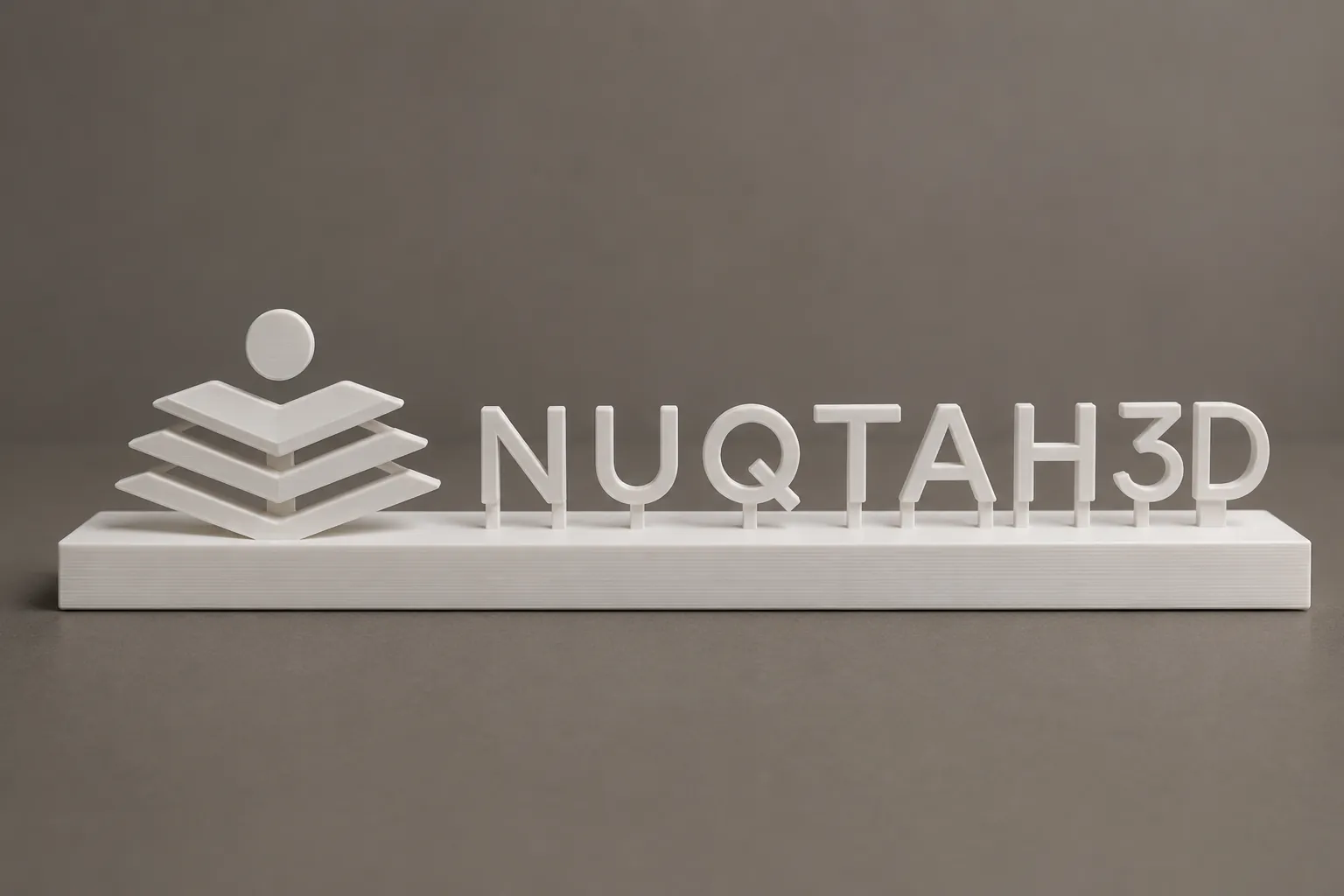 Corporate Logo Display — corporate displays 3D printed in PLA, Metallic Gold by NUQTAH3D, Riyadh
