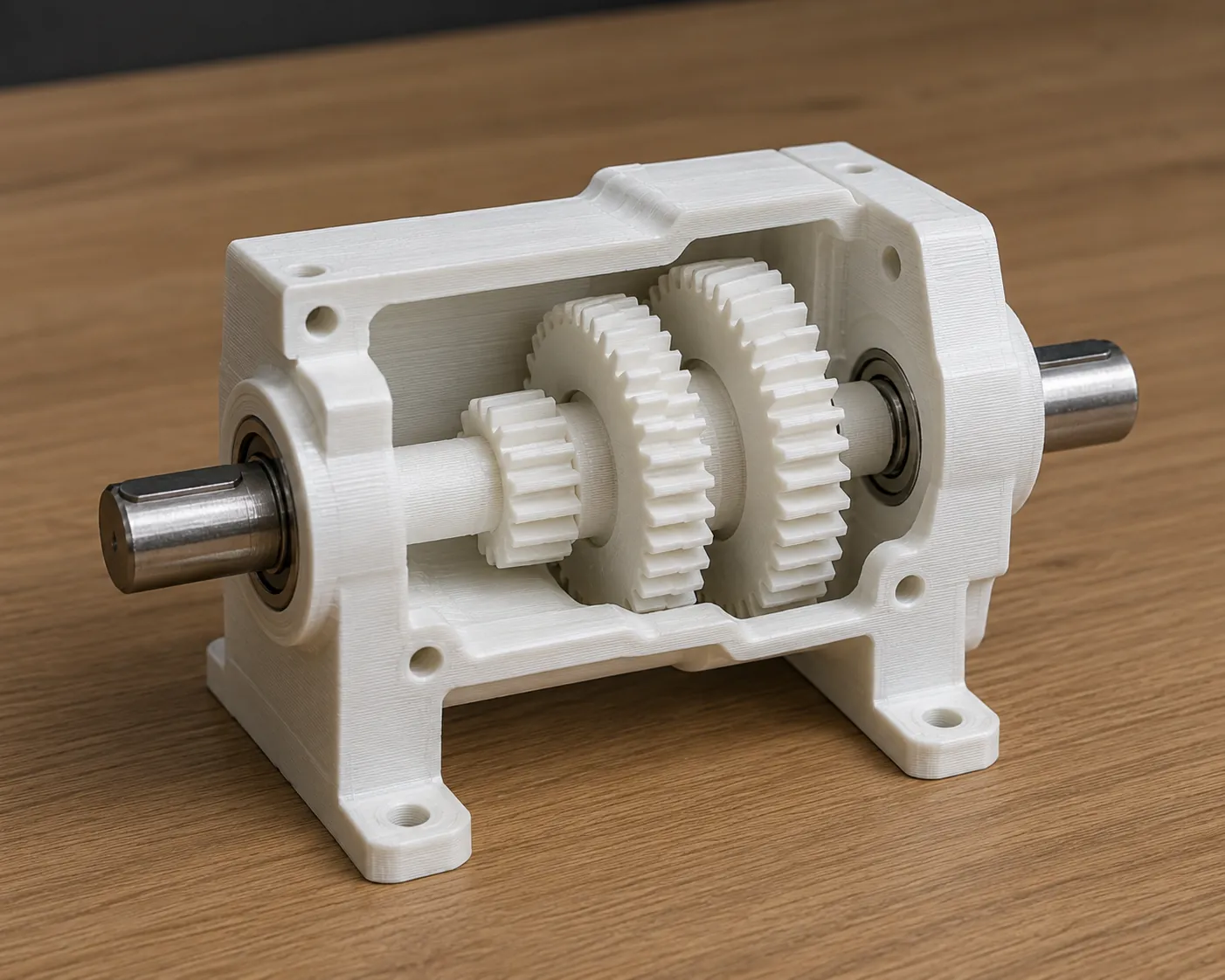 Gearbox Prototype Housing — engineering prototypes 3D printed in PETG, Black by NUQTAH3D, Riyadh