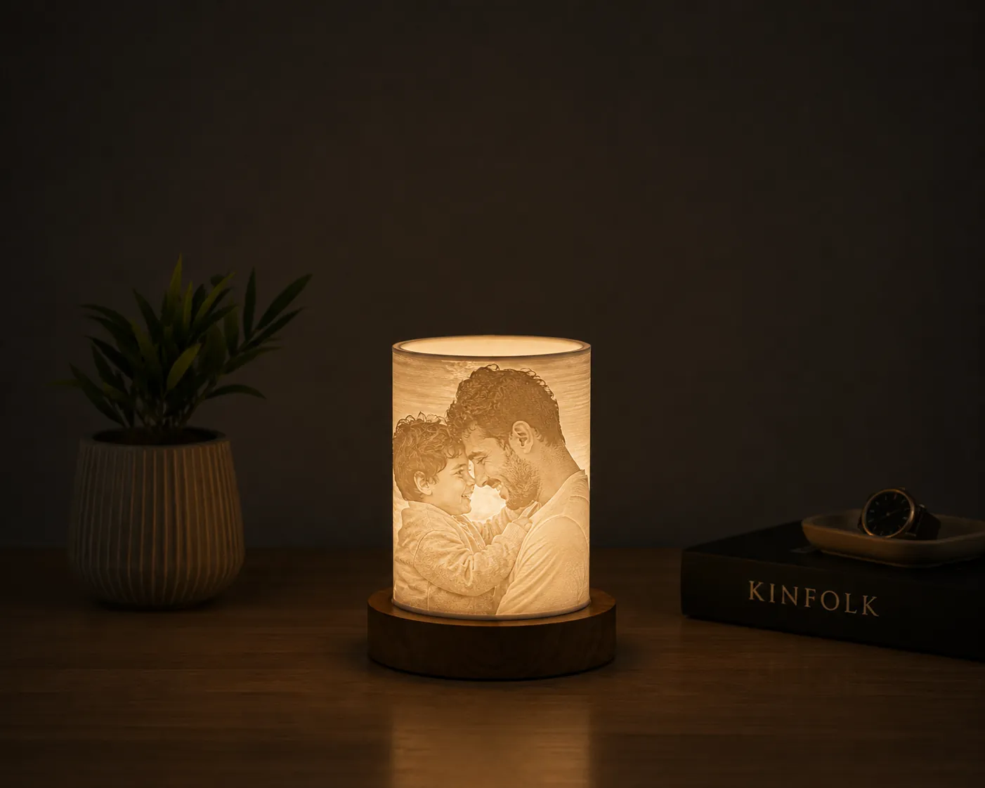 Lithophane Table Lamp — Art & Decor 3D printed by NUQTAH3D in Riyadh, Saudi Arabia