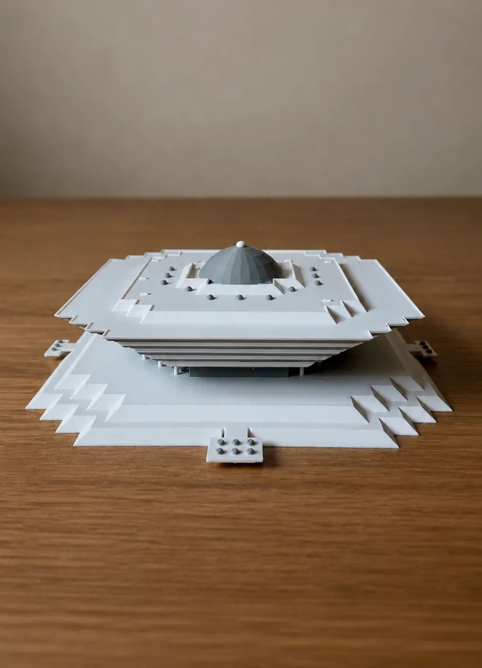 Ministry of Interior Building — architecture 3D printed in PLA Matte, Grey by NUQTAH3D, Riyadh
